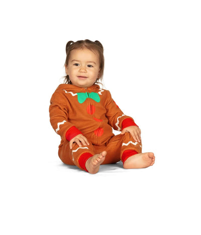 Baby Girl's Gingerbread Jumpsuit Image 2