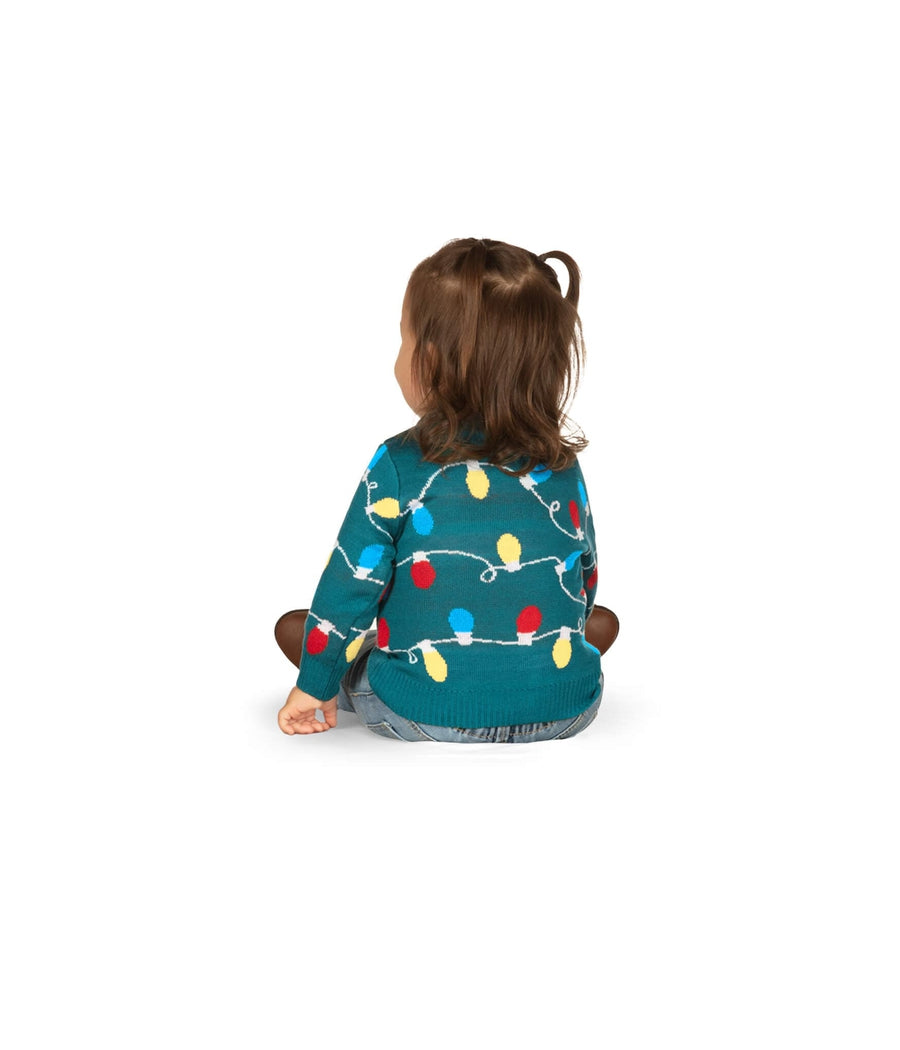 Baby Girl's Green Christmas Lights Sweater