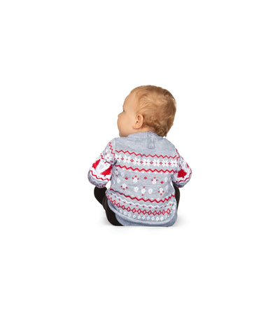 Baby Girl's Grey Llama Sweater Image 3