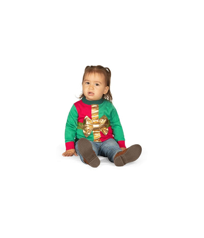 Baby Girl's Little Present Ugly Christmas Sweater Image 2
