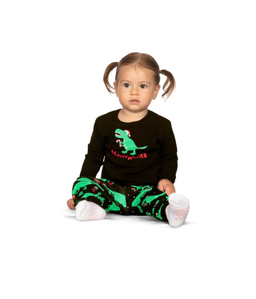 Baby Girl's Rawr Dinosaur Pajama Set Image 2