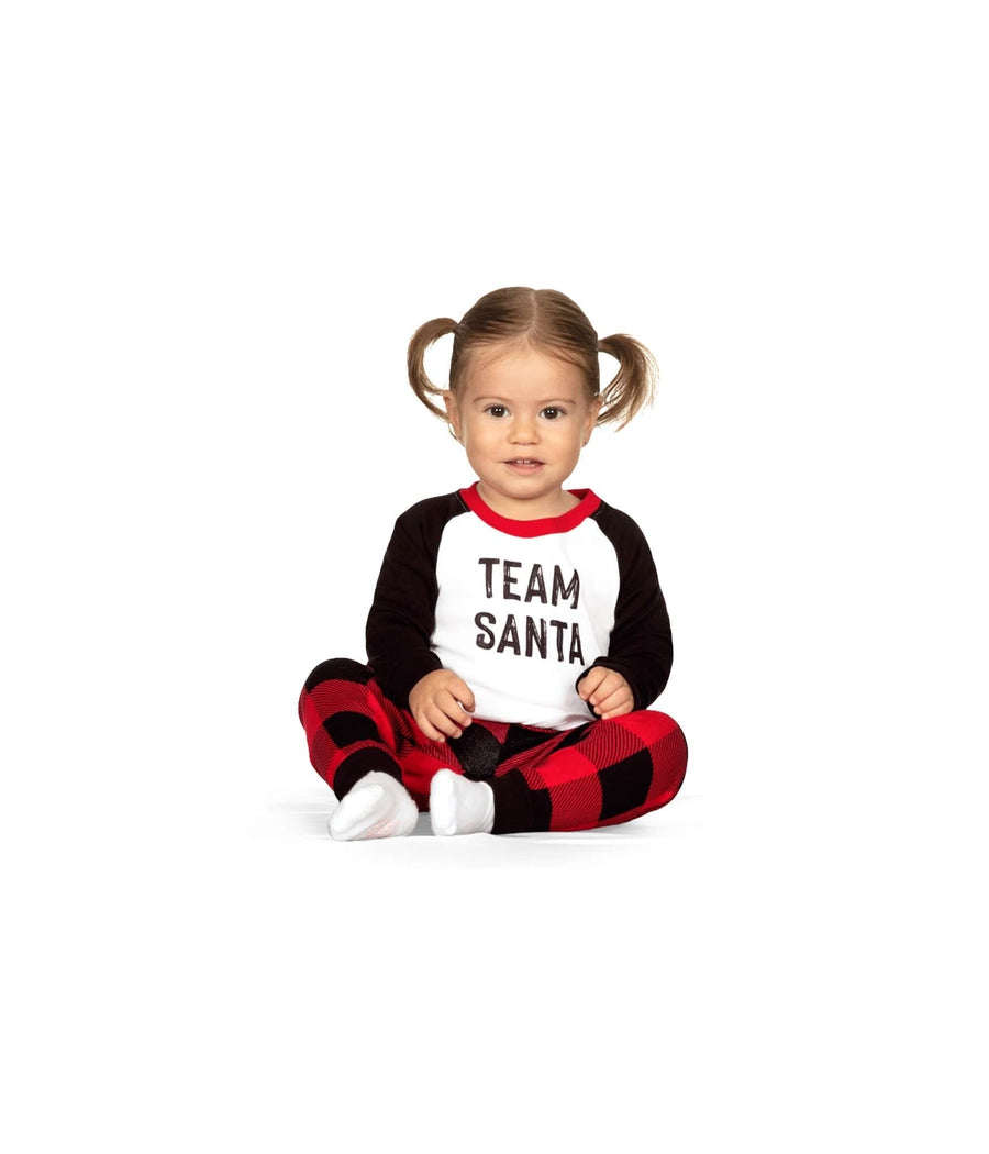 Baby Girl's Team Santa Pajama Set Image 2