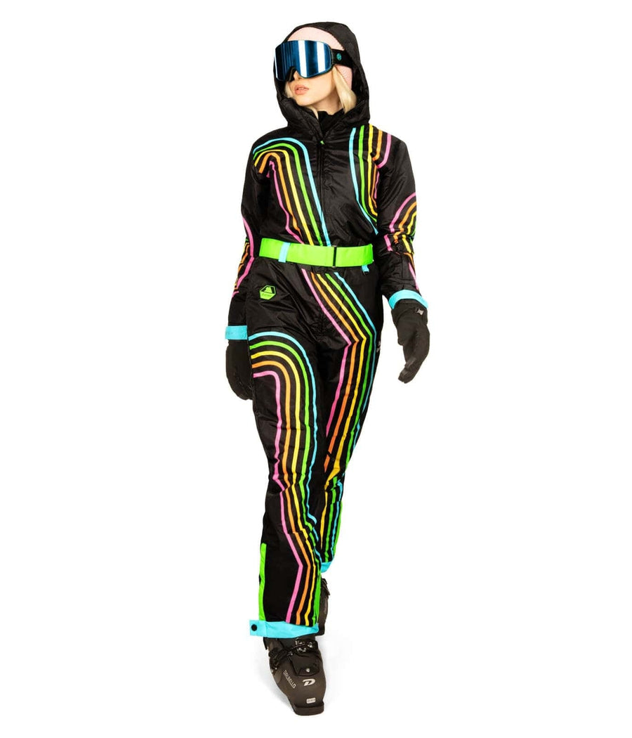 Neon one piece ski suit on sale