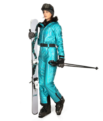 Women's Blue Breakthrough Ski Suit Image 4