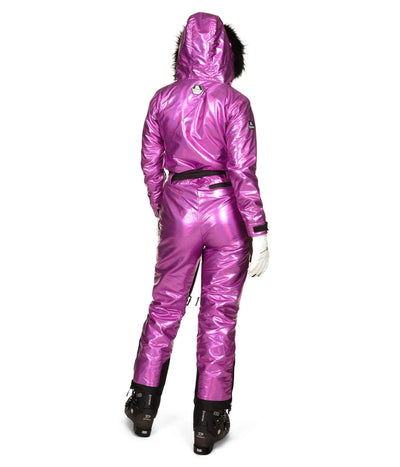 Women's Powder Me Pink Ski Suit Image 3