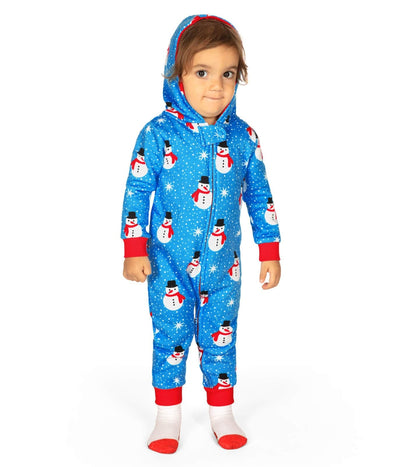 Toddler Boy's Snowman is an Island Jumpsuit Image 2
