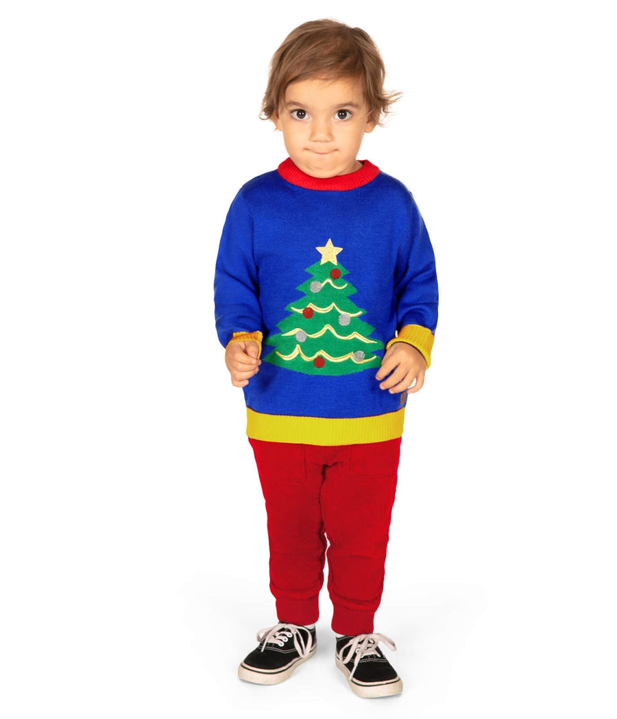 Toddler Boy's Tacky Christmas Tree Ugly Christmas Sweater Image 2