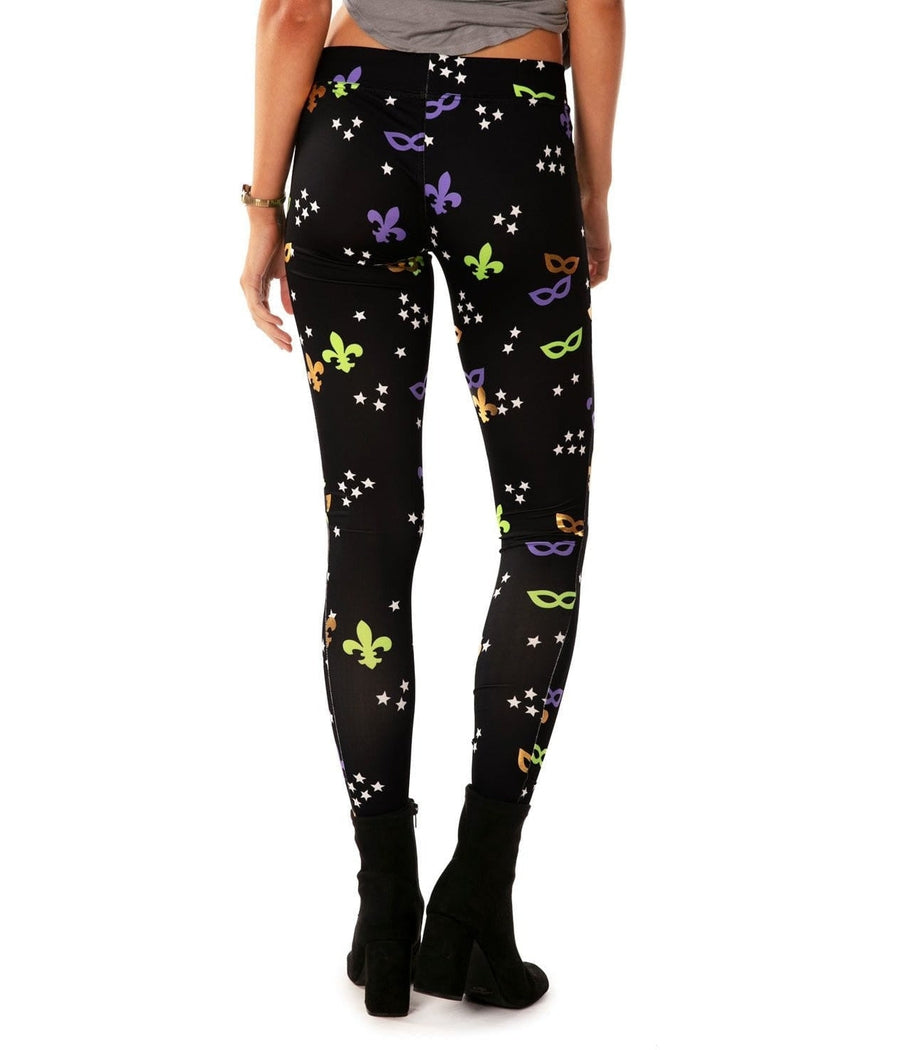 Women's Gold Foil Mardi Gras Leggings