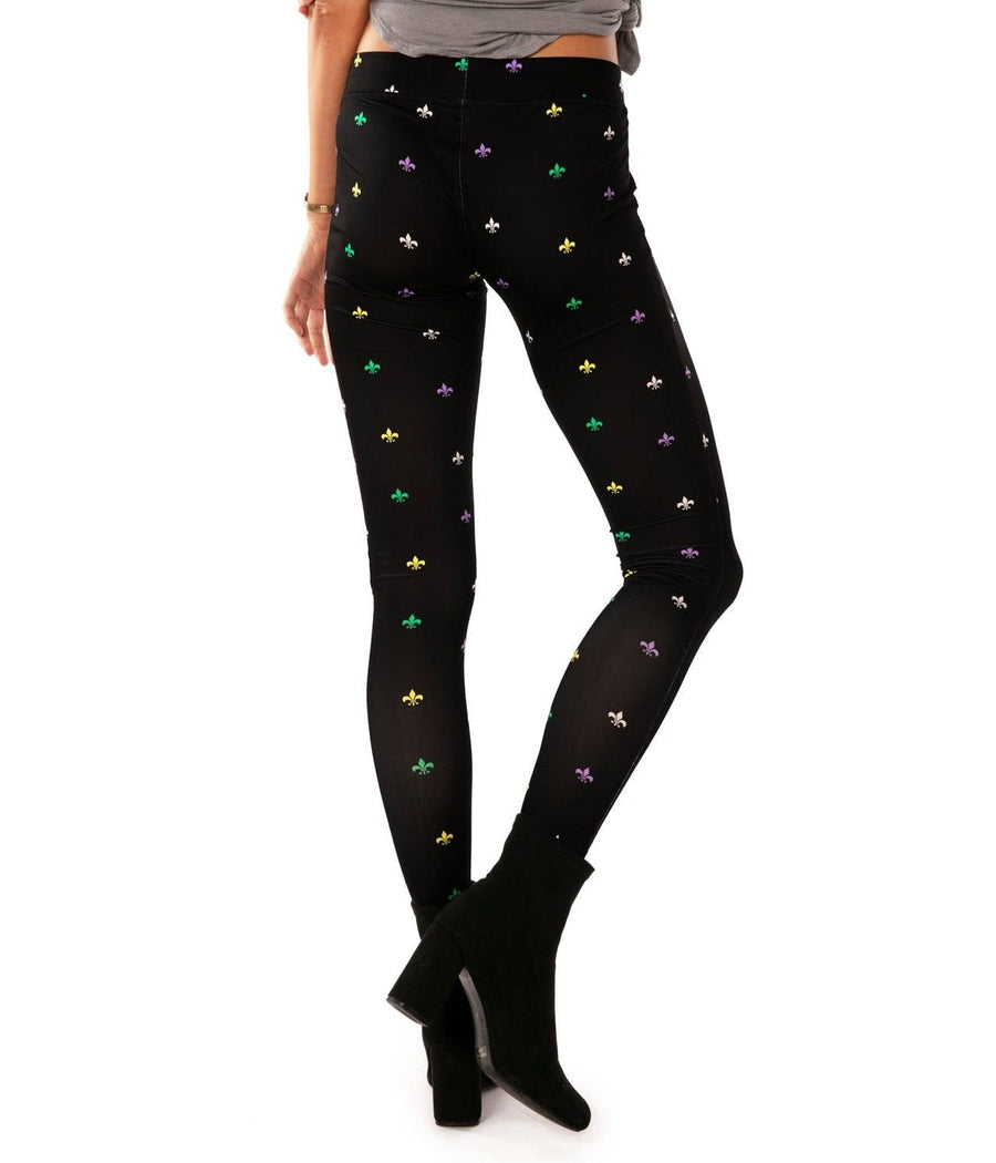 Black Fleur De Lis Leggings