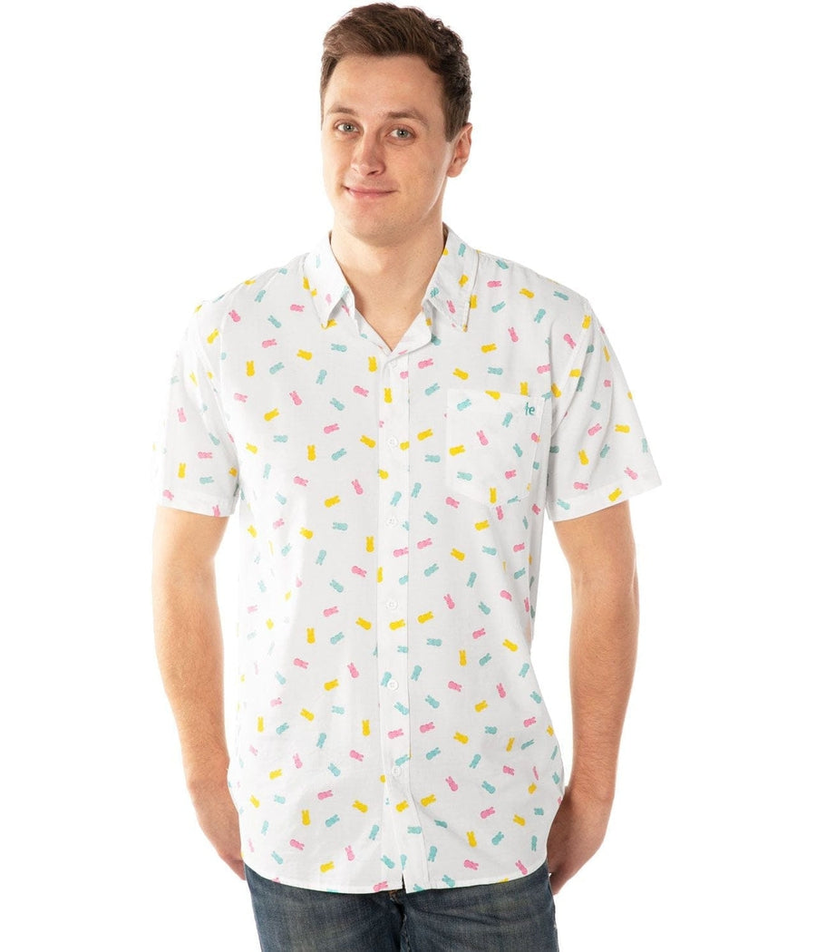 Men’s PEEPS® Party Peeple Button Down Shirt Image 2