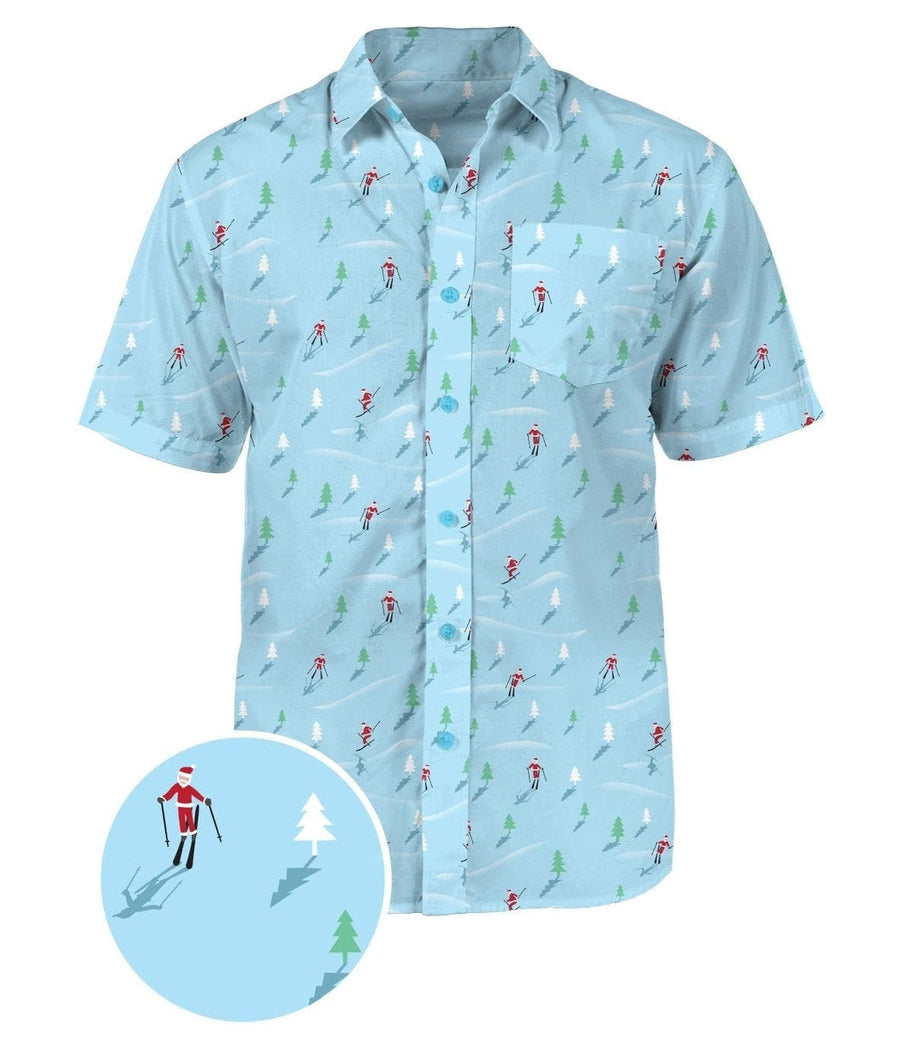 Men's Christmas Skiing Santa Hawaiian Shirt