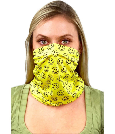 Yellow Smiley Ski Face Cover