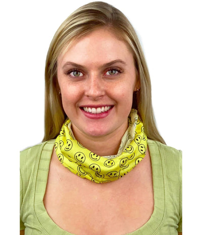 Yellow Smiley Ski Face Cover