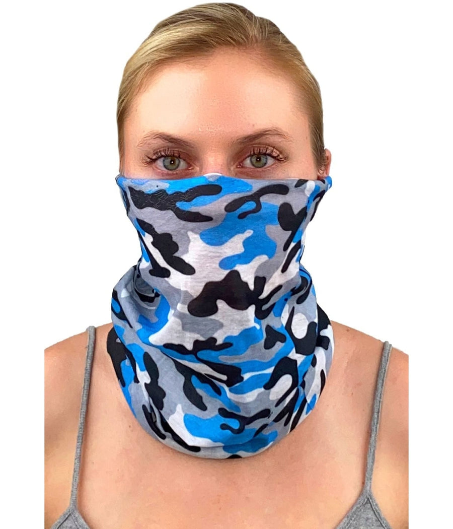 Blue Camo Ski Face Cover