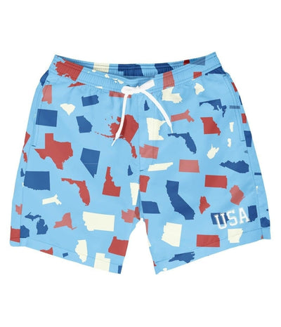 All Around the USA Swim Trunks