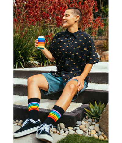 Black Rainbow All The Way Button Down Shirt Image 2
