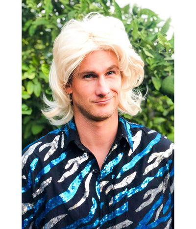 Blonde Mullet Wig Image 4