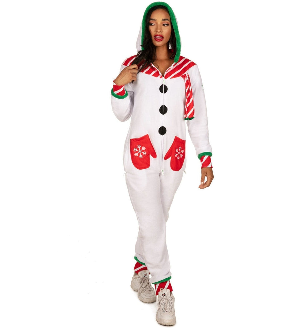 Women's Snowman Jumpsuit Image 3