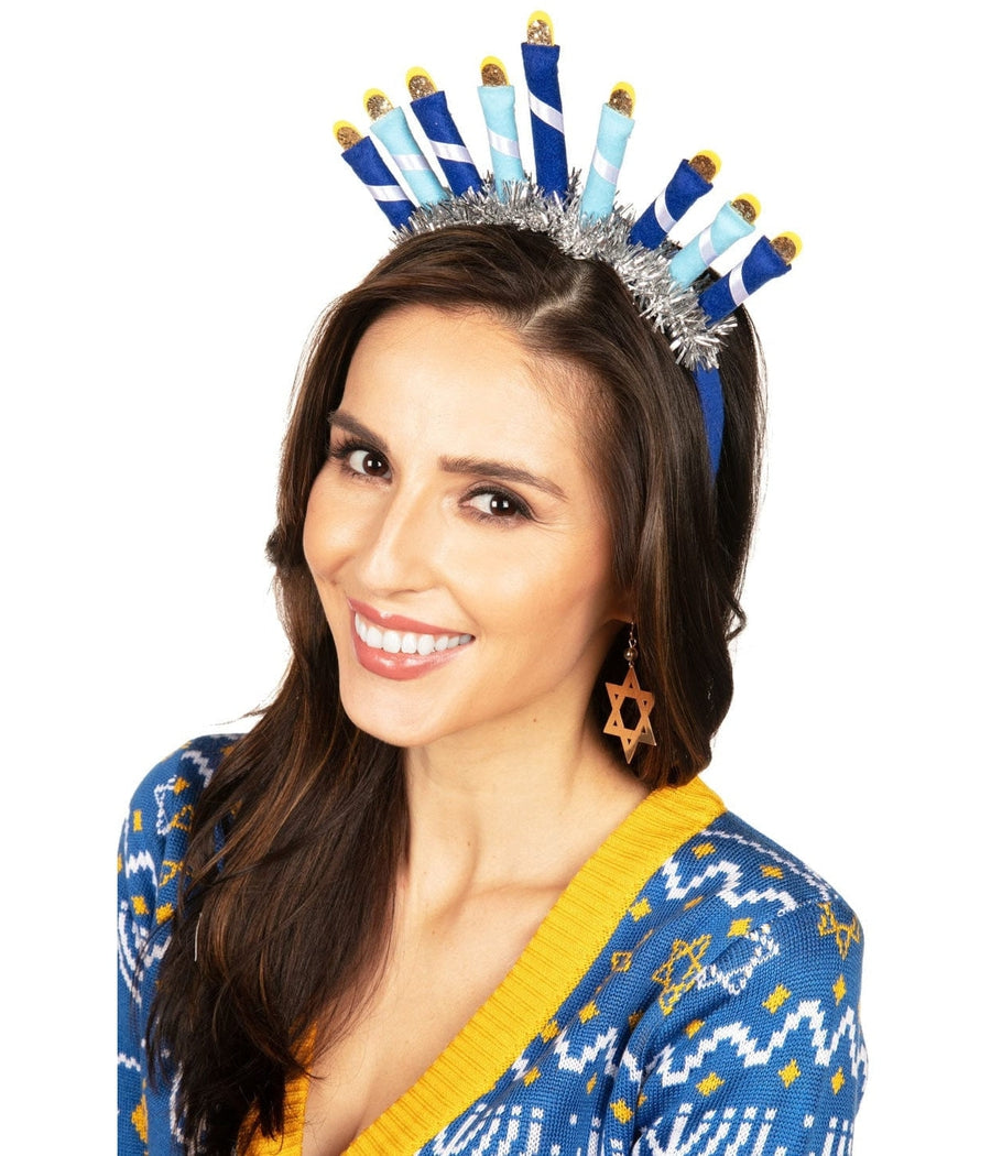 Menorah Hanukkah Headband Primary Image