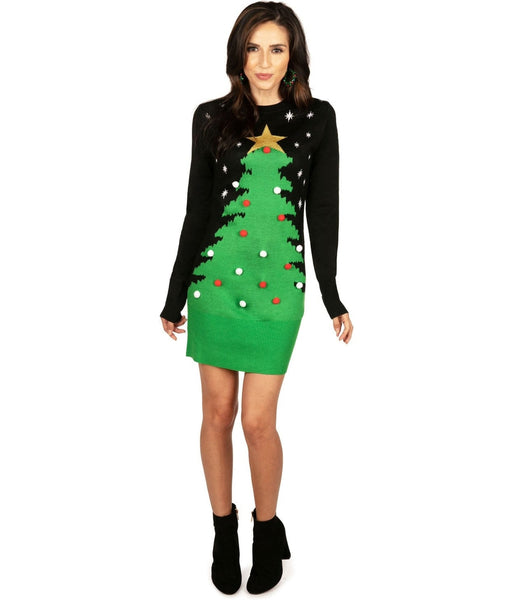 ladies christmas jumper dress Tipsy Elves Sweater Dresses for Women - Cute Winter Themed Dresses - Instant Holiday Outfits Color:Sand* O Christmas Tree Shane | Boho Flared Spring 23