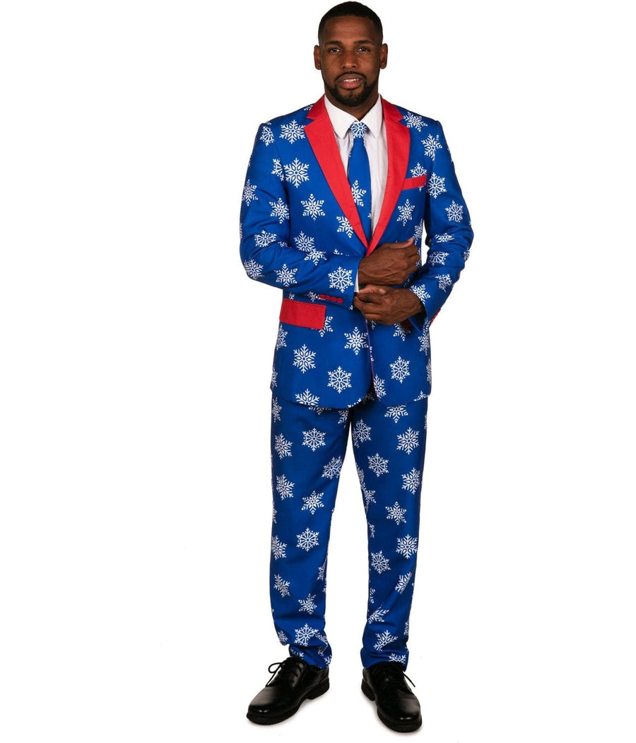 Men's Blue Snowflake Blazer Image 2