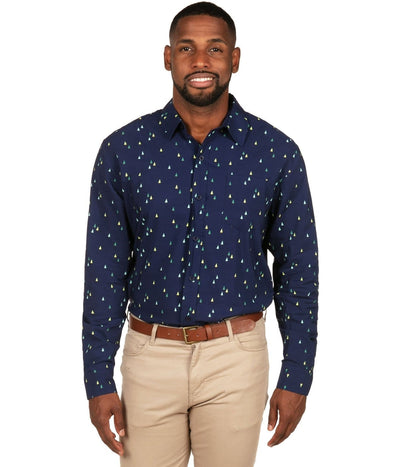 Men's Tree Time Long-Sleeve Button Down Shirt Image 3