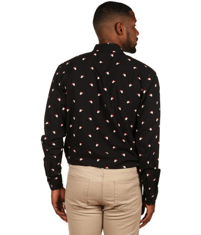 Men's Mr. Claus Long-Sleeve Button Down Shirt Image 3