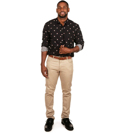 Men's Mr. Claus Long-Sleeve Button Down Shirt Image 4