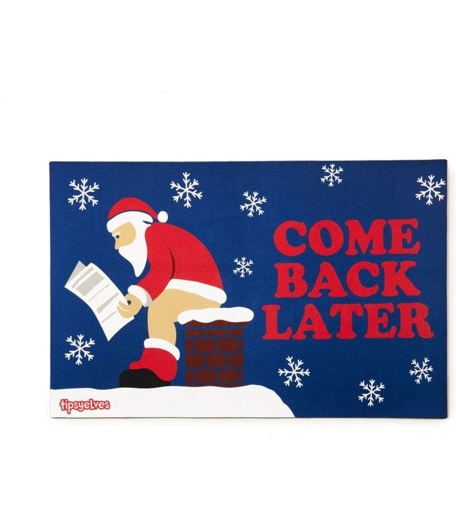 Santa's Log on Fire Doormat Image 2