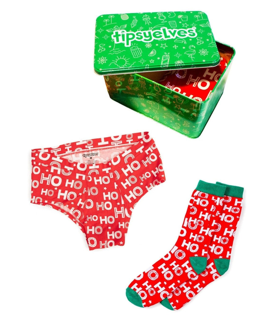 Women's Ho Ho Ho Underwear & Socks Gift Set