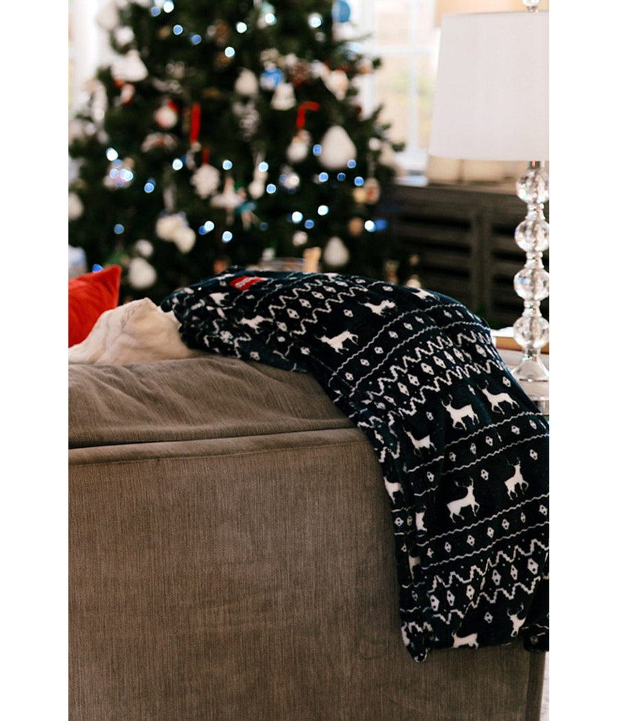 Blue Reindeer Blanket