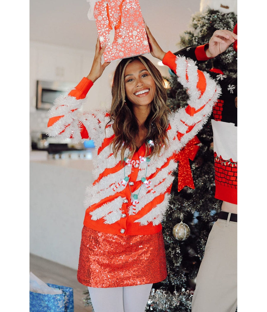 Red Sequin Skirt