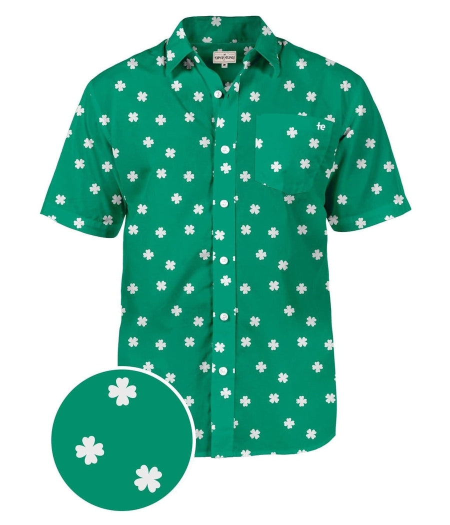 Men's Green Crushin' Clovers Button Down Shirt Primary Image