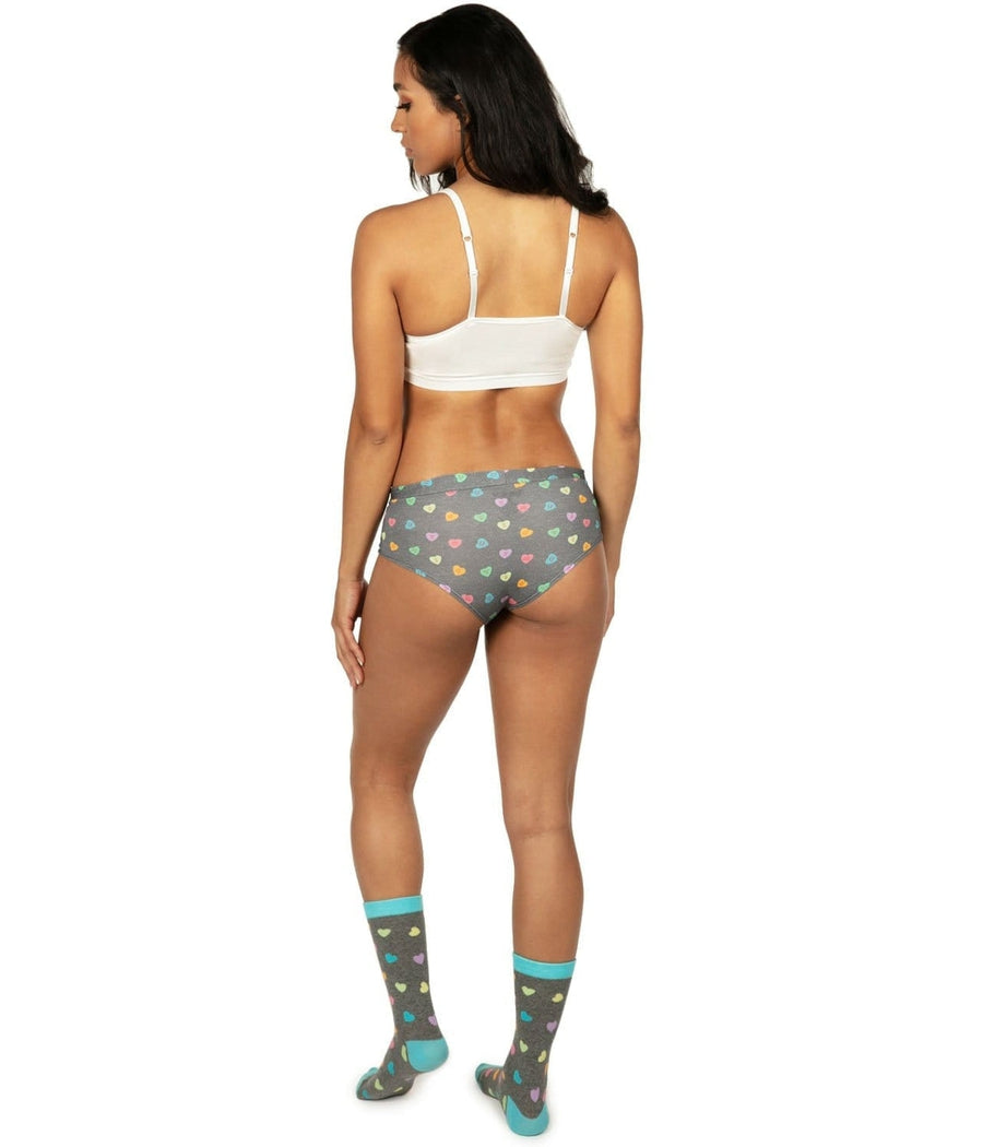 Women's Candy Hearts Underwear & Socks Gift Set