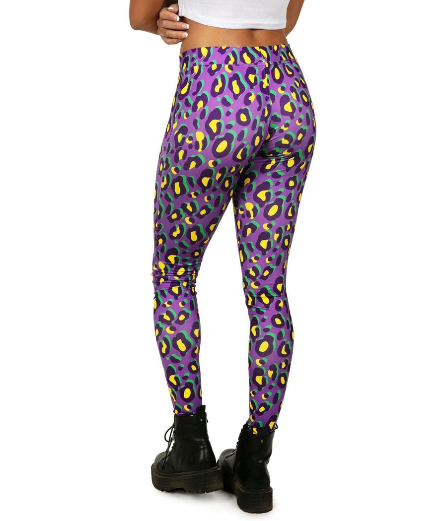 Mardi Gras Leopard Leggings Image 2