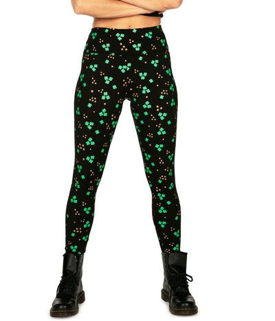 Metallic Cluster High Waisted Leggings Image 3
