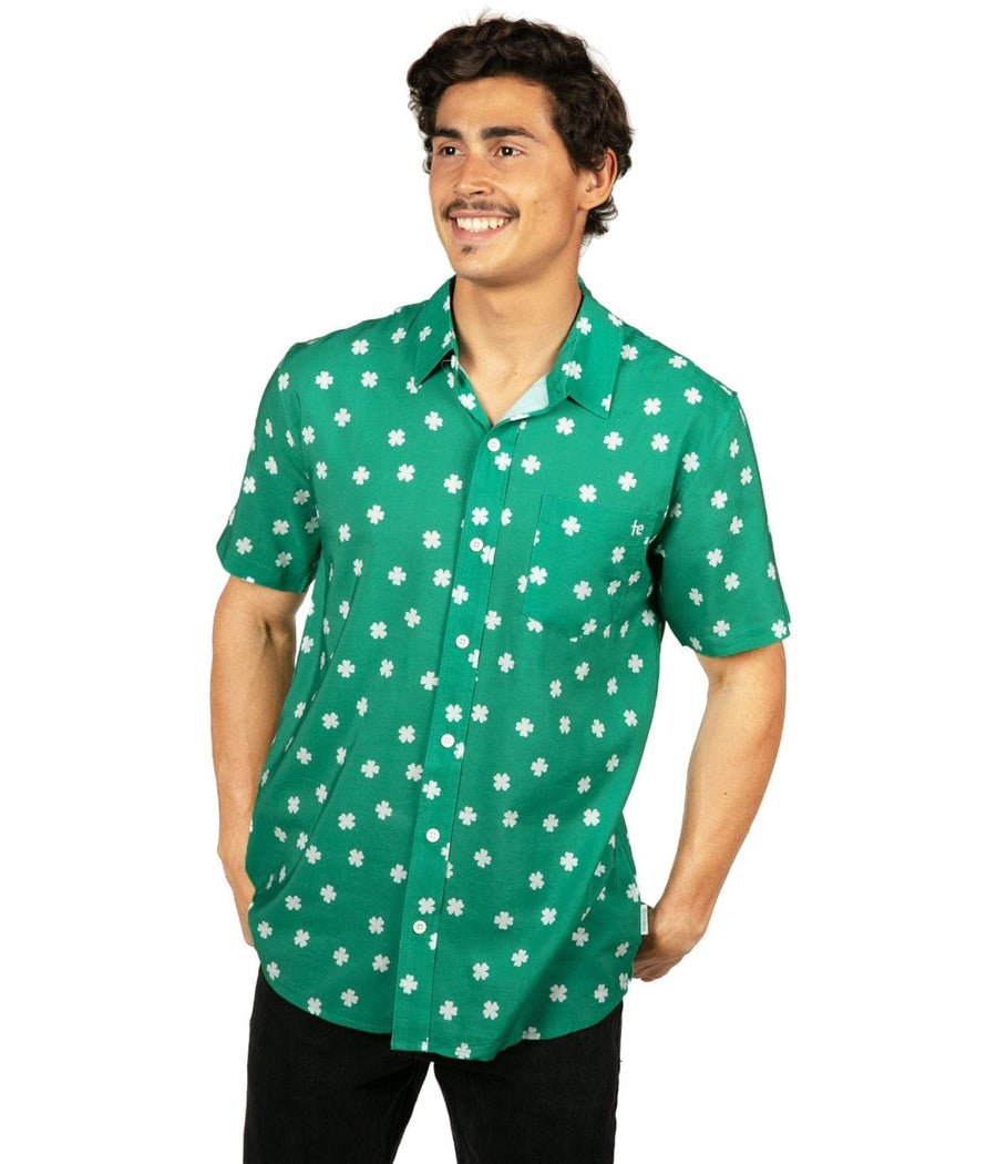 Men's Green Crushin' Clovers Button Down Shirt