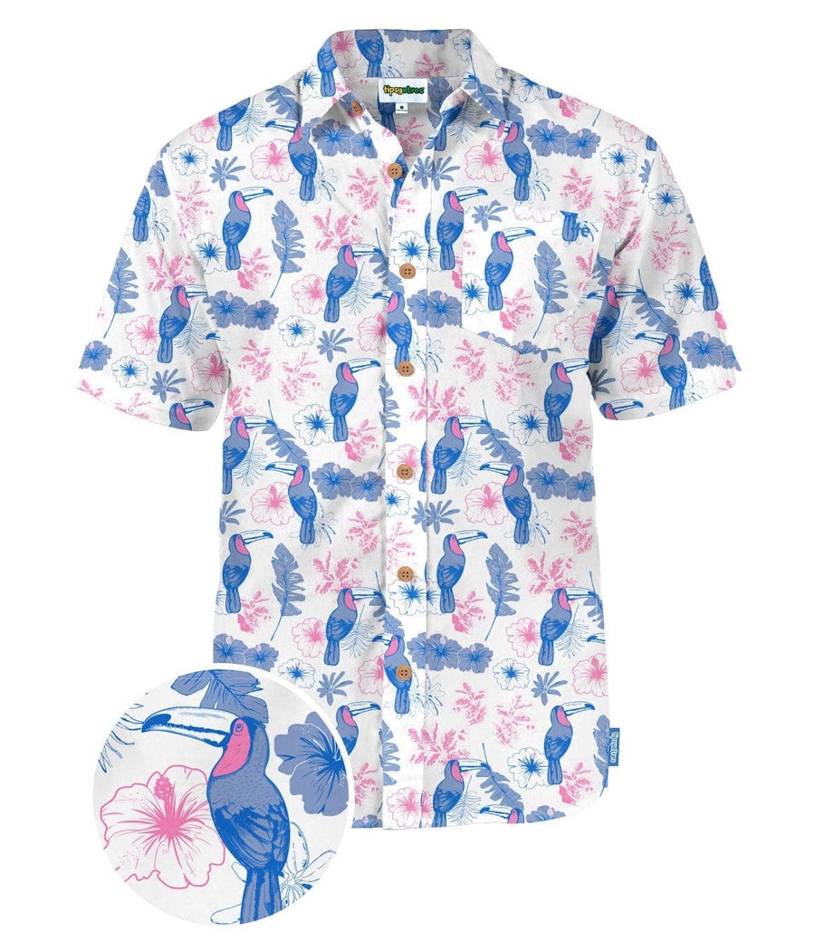 Men's Toucan Tango White Hawaiian Shirt