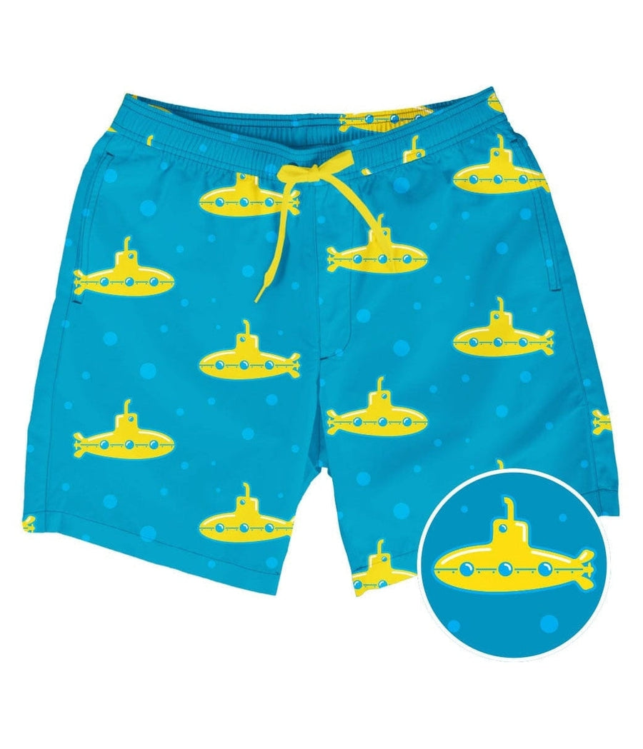 Yellow Sub-Manrine Swim Trunks: Men's Summer Outfits | Tipsy Elves