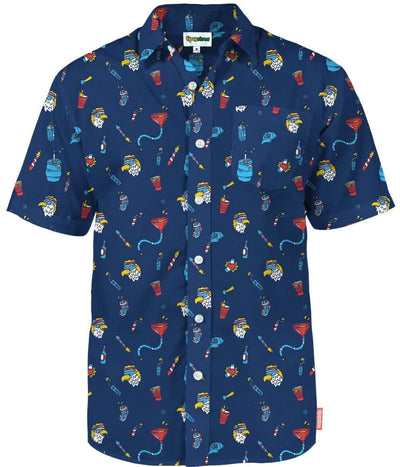 Men's Epic Eagle Keg Party Button Down Shirt