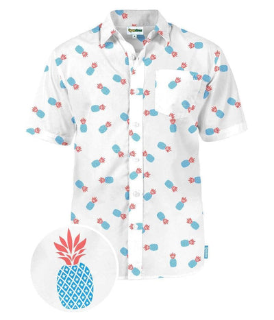 Men's Pineapple Patriotism Button Down Shirt Primary Image