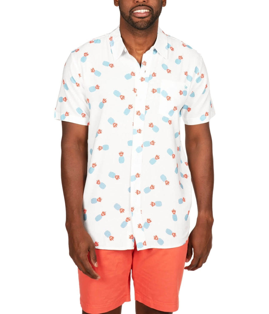 Men's Pineapple Patriotism Button Down Shirt Image 3