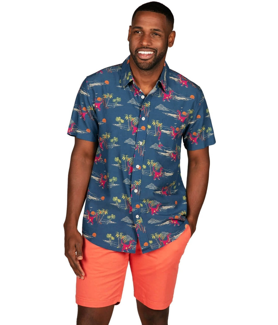 Men's Prehistoric Party Hawaiian Shirt Image 3