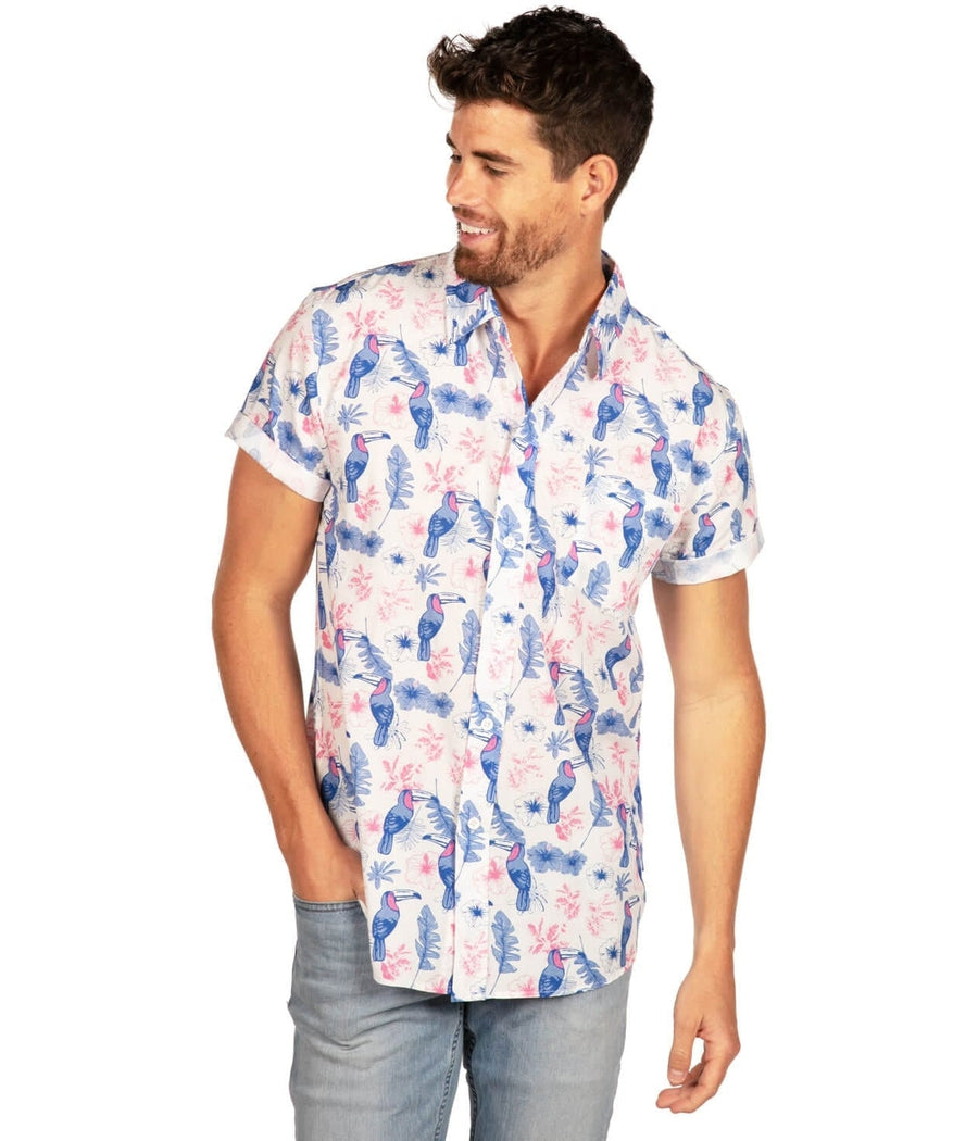 Men's Toucan Tango White Hawaiian Shirt Image 3