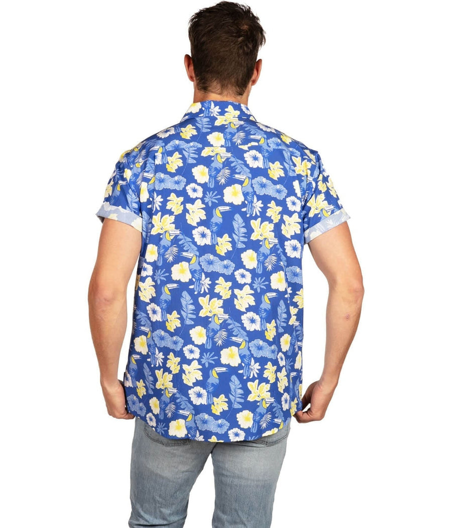 Men's Blue Botanics Hawaiian Shirt Image 3