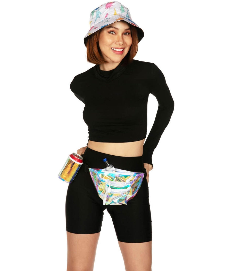 Iridescent Icon Fanny Pack with Drink Holder