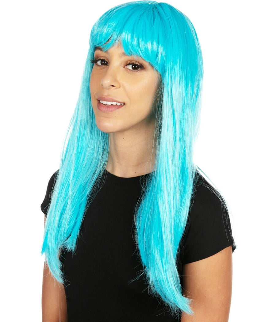 Light Blue Wig With Bangs