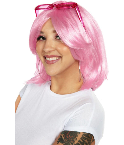 Short Pink Wig Image 2
