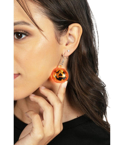 Light Up Pumpkin Earrings Image 2