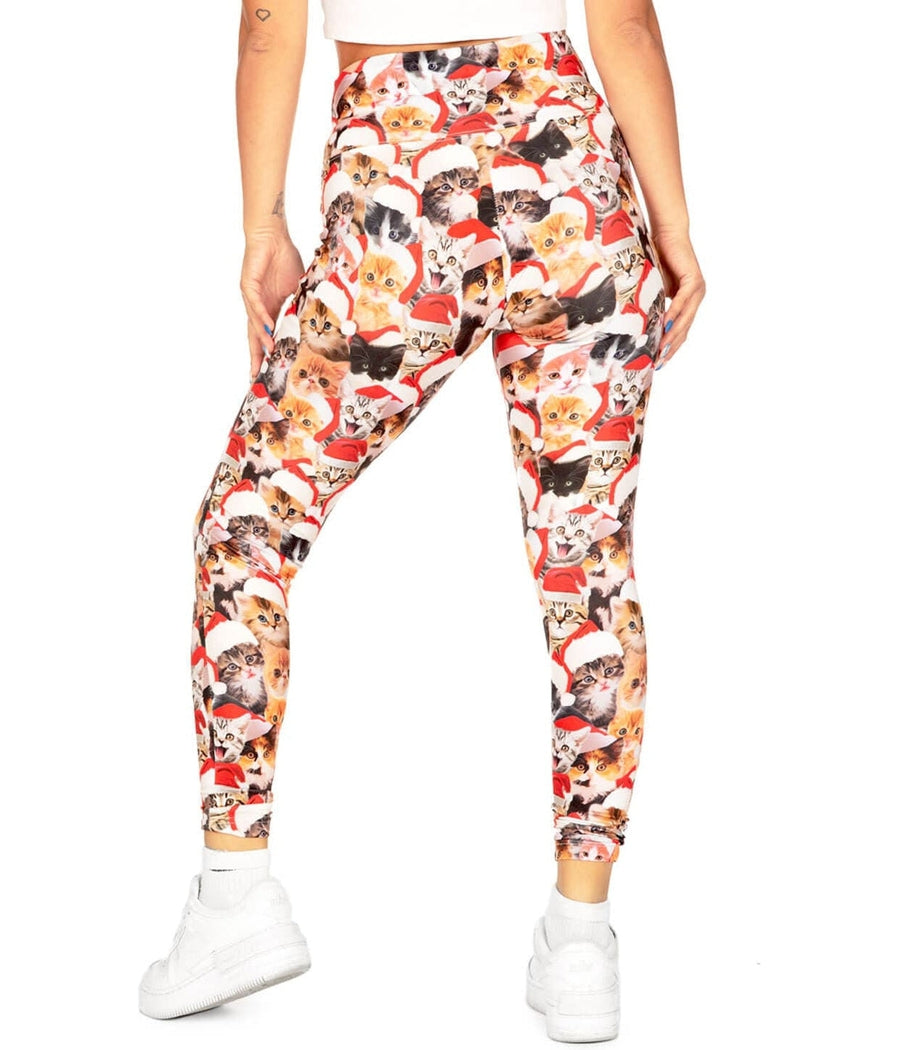 Christmas Cat High Waisted Leggings: Women's Christmas Outfits